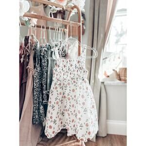 Blooming Beauty Gauzy Muslin Smocked Babydoll Dress 2/3